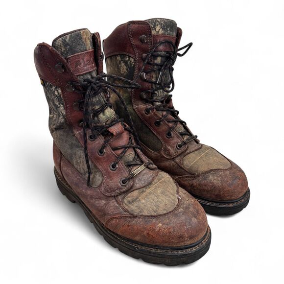 LaCrosse 500014 Men’s 8W Camo Brown Leather Hunting Boots Thinsulate Waterproof - Picture 5 of 11